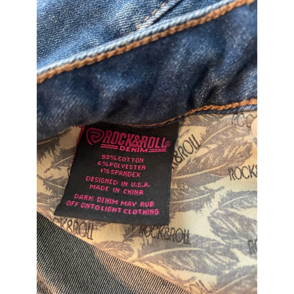 Rock & Roll Denim Trouser Flare Jeans High Rise Size 30 x 34 - Picture 4 of 4